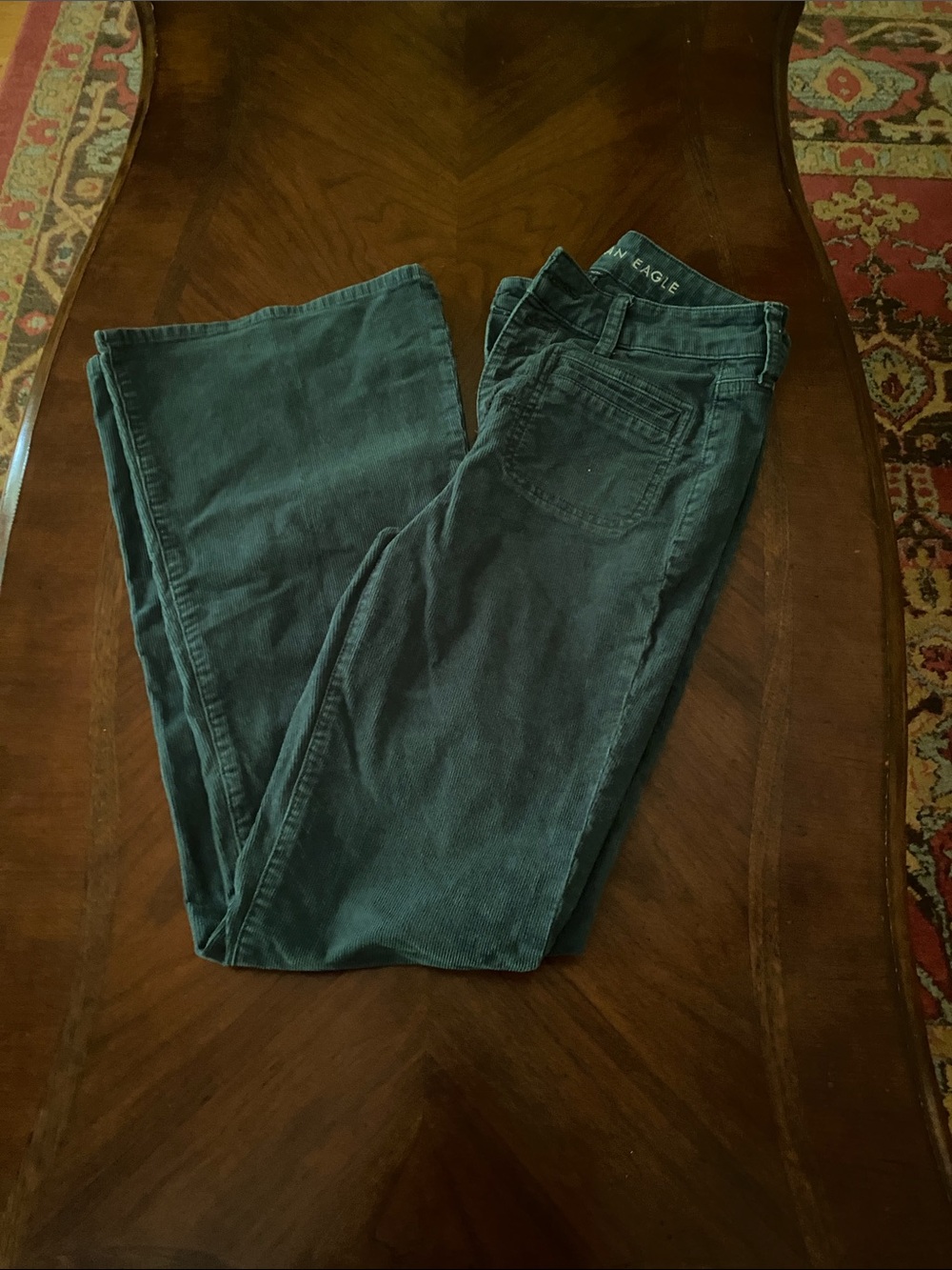 American Eagle Teal Corduroy Stretch Pants